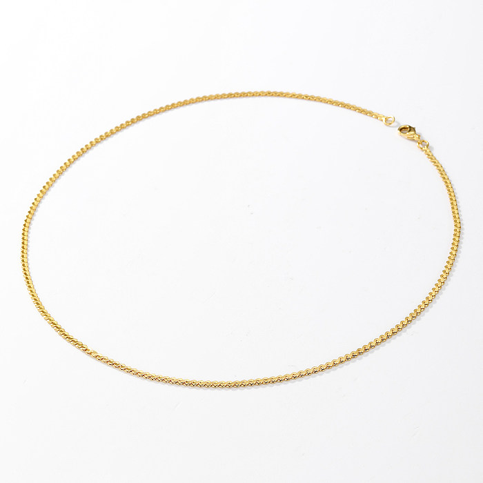 1 Piece Simple Style Necklace Copper Necklace