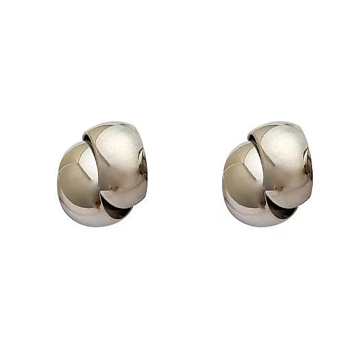 1 paire de clous d'oreilles en cuivre plaqué en forme de C de style simple