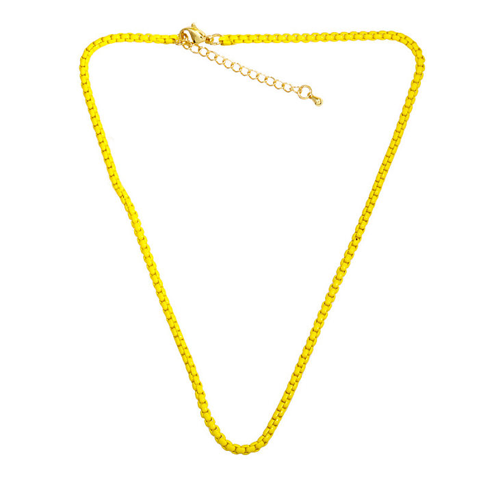 jewelry Wholesale Jewelry Bohemian Simple Candy Color Clavicle Chain