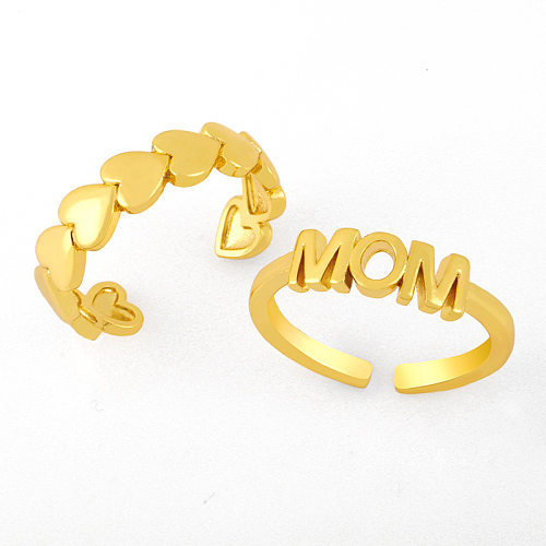 Simple Gloss Letters Ring