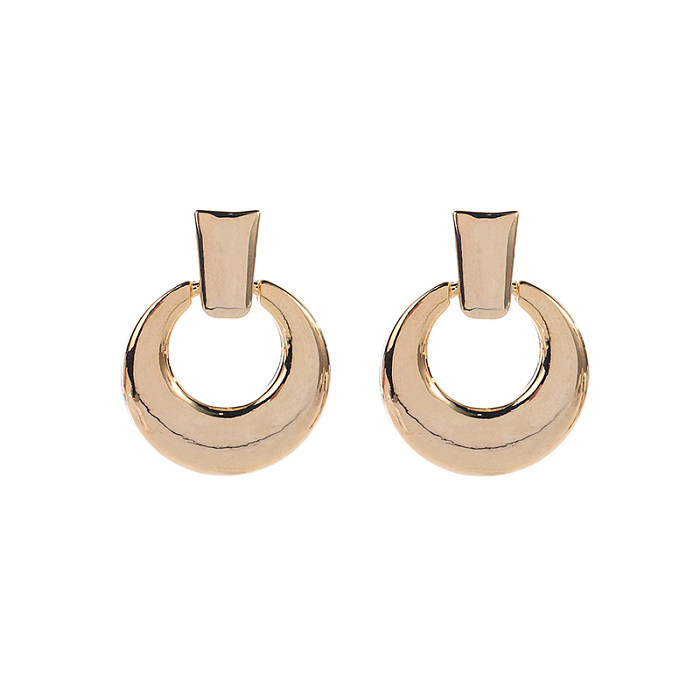 1 Pair Vintage Style Round Copper Plating Gold Plated Silver Plated Drop Earrings