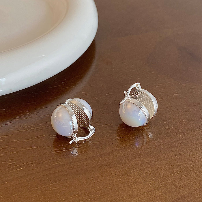 1 Pair Basic Modern Style Geometric Plating Inlay Copper Artificial Gemstones Earrings