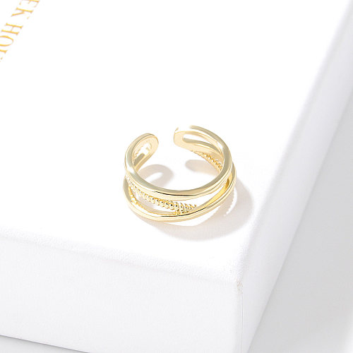 Anéis de cobre de chapeamento em camadas de anel aberto de cobre de estilo simples