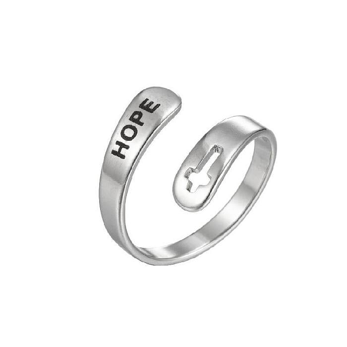 Fashion Letter Stainless Steel Rings 1 Piece