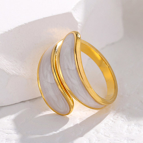 1 Piece Fashion Color Block Stainless Steel Plating Open Ring