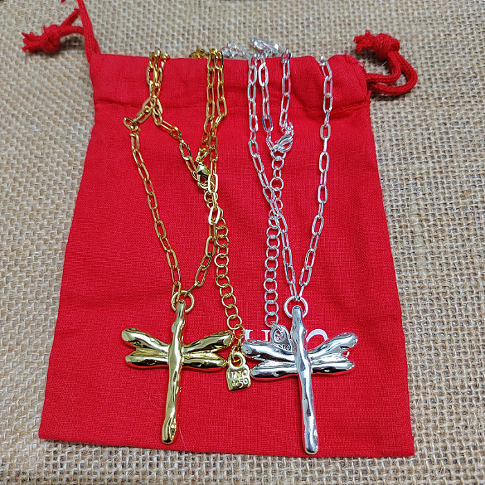 Simple Style Dragonfly Copper Plating Bracelets Earrings Necklace