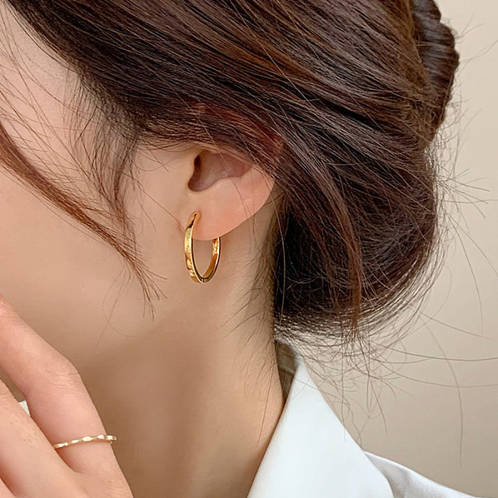 Fashion Circle Copper Plating Earrings 1 Pair