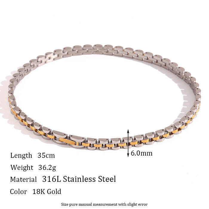Simple Style Classic Style Geometric Stainless Steel Plating 18K Gold Plated Bracelets Necklace