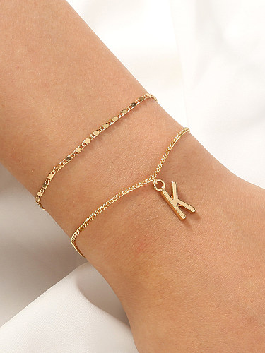 Simple Style Tree Copper Bracelets Layered Zircon Copper Bracelets