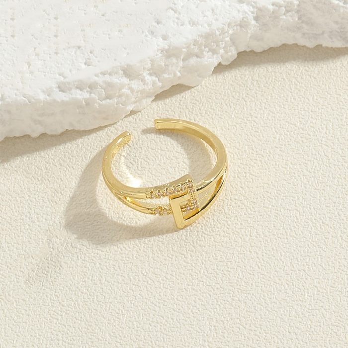 Anéis banhados a ouro elegantes do zircão 14K do cobre do embutimento do chapeamento de cobre da forma do coração