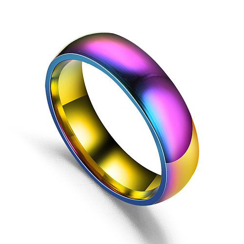 Jóias de anel colorido de aço inoxidável por atacado