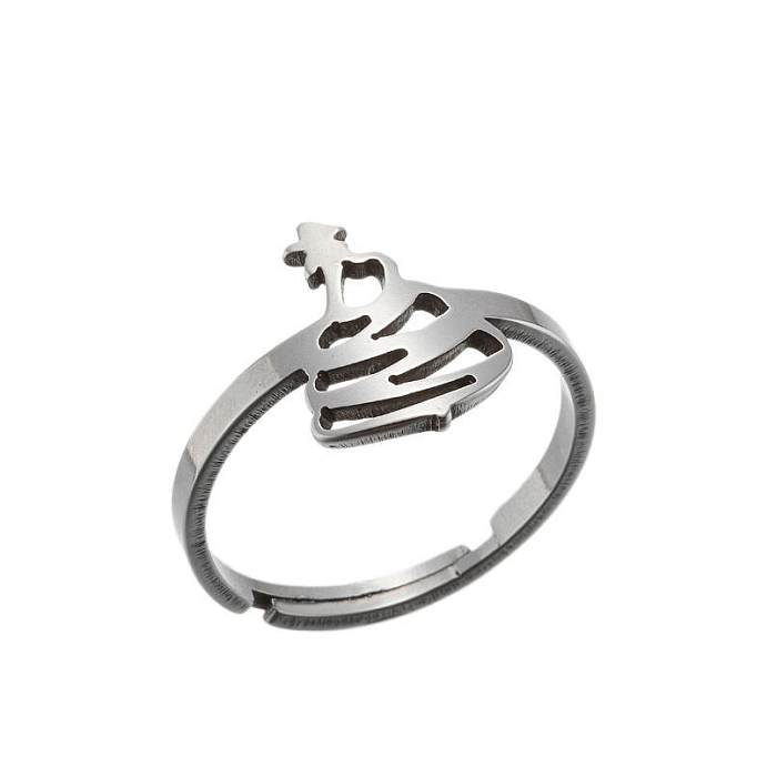 Estilo moderno que imprime anéis abertos de chapeamento de aço inoxidável