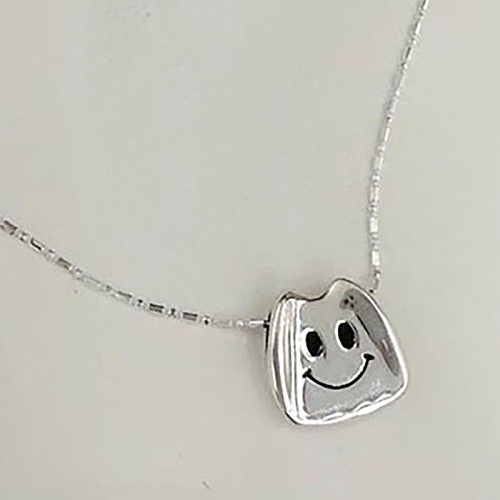 Simple Style Smiley Face Copper Pendant Necklace In Bulk