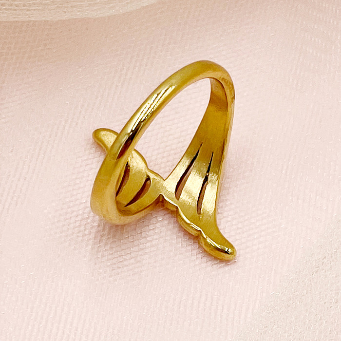 Vintage Style Simple Style Roman Style Wings Stainless Steel Plating Gold Plated Rings