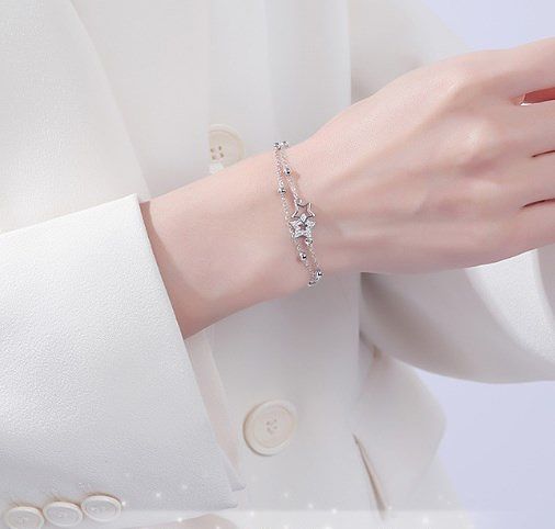 IG Style Star Copper Plating Inlay Zircon Bracelets