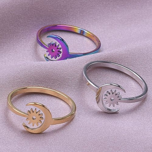 Simple Style Sun Stainless Steel Polishing Rings