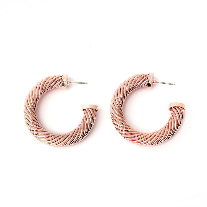 1 Pair Simple Style Constellation Polishing Copper Ear Studs