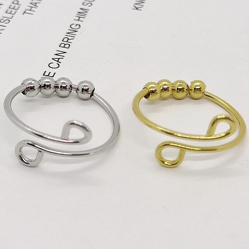 Fashion Round Stainless Steel Copper Rings 1 Piece