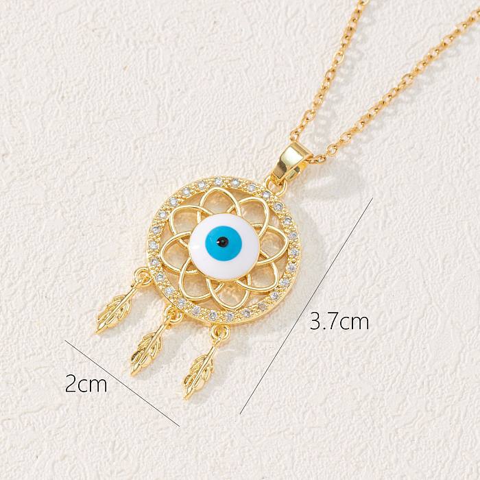 1 Piece Fashion Geometric Copper Plating Zircon Necklace