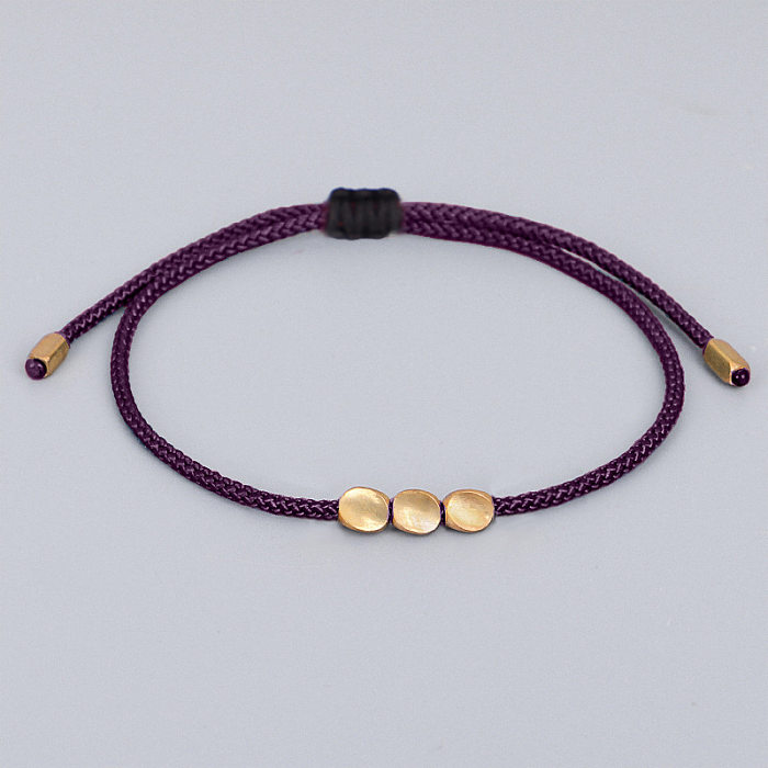 1 pièce de bracelets à tricoter géométriques en cuivre au design original