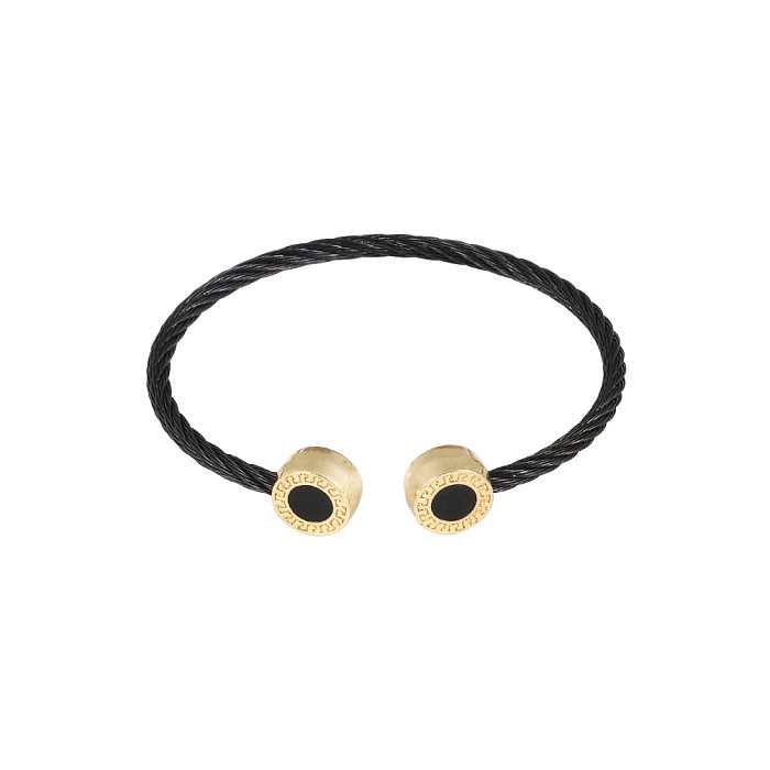 Mode C forme acier inoxydable cuivre incrustation pierres précieuses artificielles anneaux Bracelets boucles d'oreilles 1 pièce 1 paire