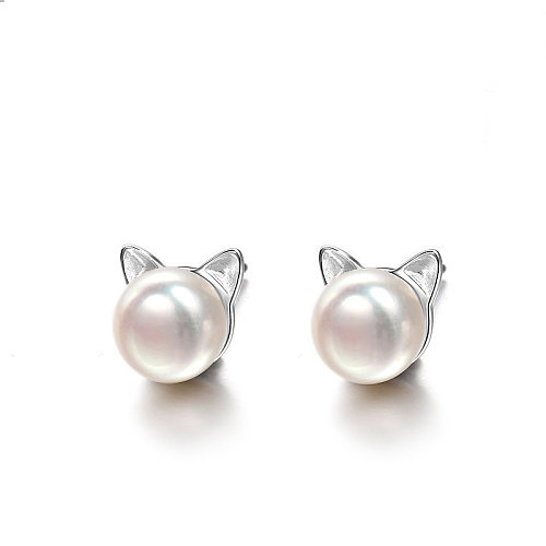 Cute Animal Copper Inlay Artificial Pearls Rings Earrings Necklace
