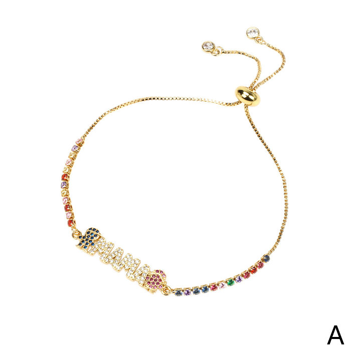 Neues modisches Diamant-gestapeltes Kupfer-vergoldetes Perlenarmband als Muttertagsgeschenk