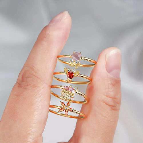 Wholesale Jewelry Color Zirconium Marine Animal Ring jewelry