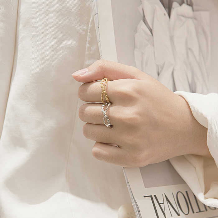 Fashion Solid Color Stainless Steel Open Ring Plating Stainless Steel Rings
