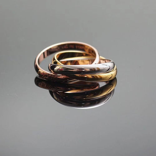 Anéis geométricos de chapeamento de aço de titânio estilo INS