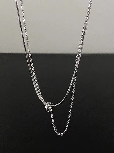 Modern Style Solid Color Copper Plating Necklace