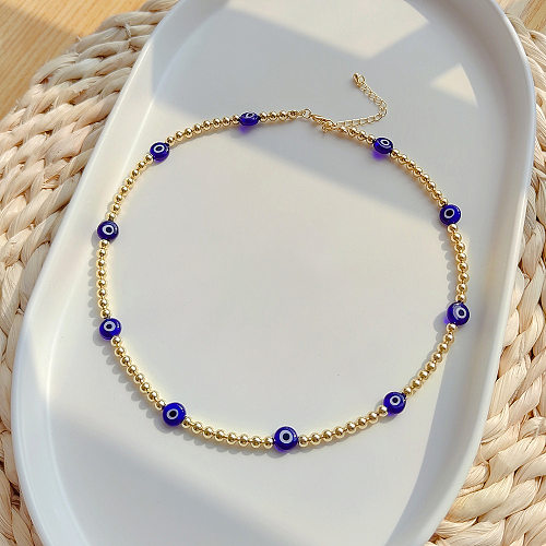 Fashion Eye Copper Knitting Necklace 1 Piece