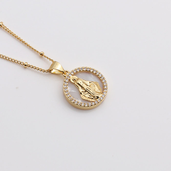 Shell Virgin Mary Necklace European And American Cross-Border Independent Station Ornament Foreign Trade Jewelry Wholesale