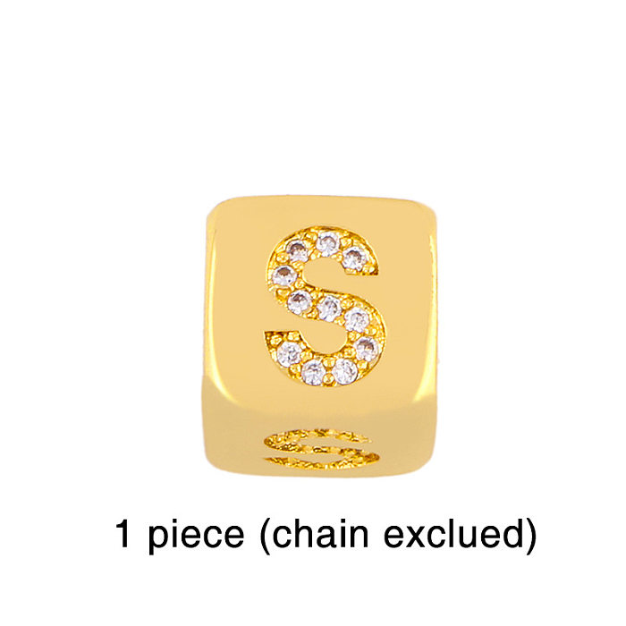 Modisches, mit Diamanten besetztes Würfel-Armband mit 26 Buchstaben im Großhandel