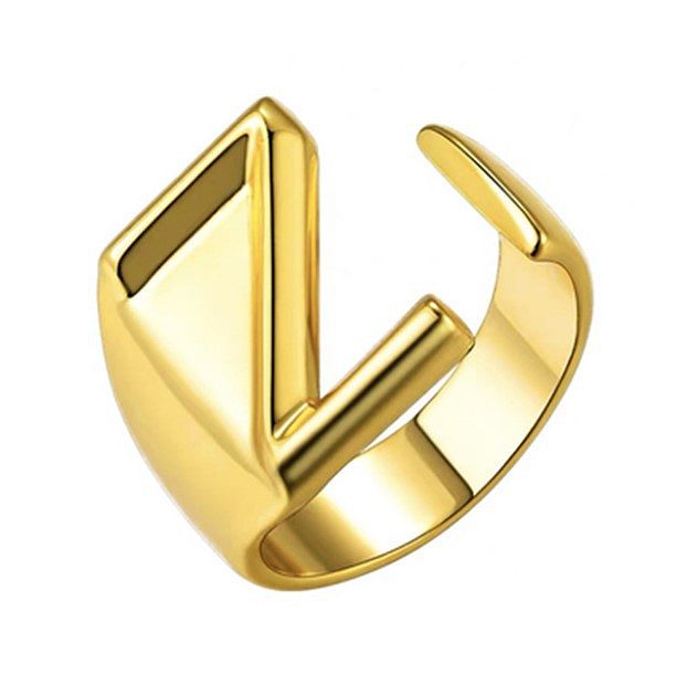 Fashion Letter Brass Rings 1 Piece