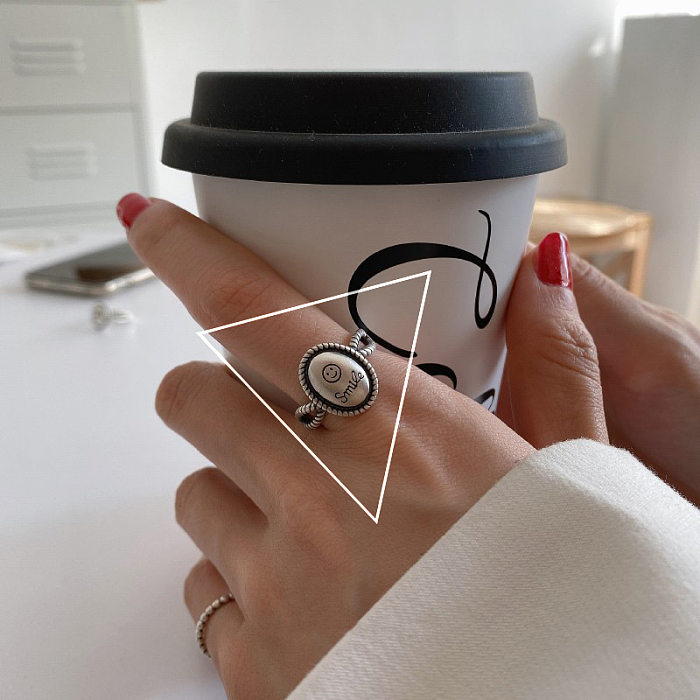 Simple Style Geometric Copper Plating Open Rings
