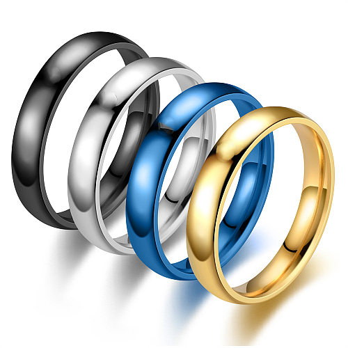 Anéis de aço inoxidável em forma de U da moda Anéis de aço inoxidável de metal 1 peça