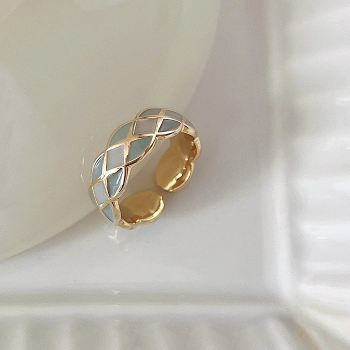 Anéis de strass embutidos de cobre com borboleta de coelho estilo simples
