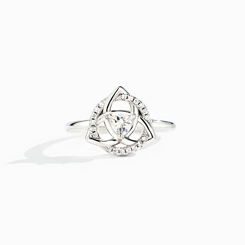 1 Piece Fashion Geometric Copper Inlaid Zircon Rings