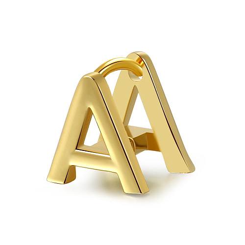 Atacado joias alfabeto inglês cobre brincos fashion joias
