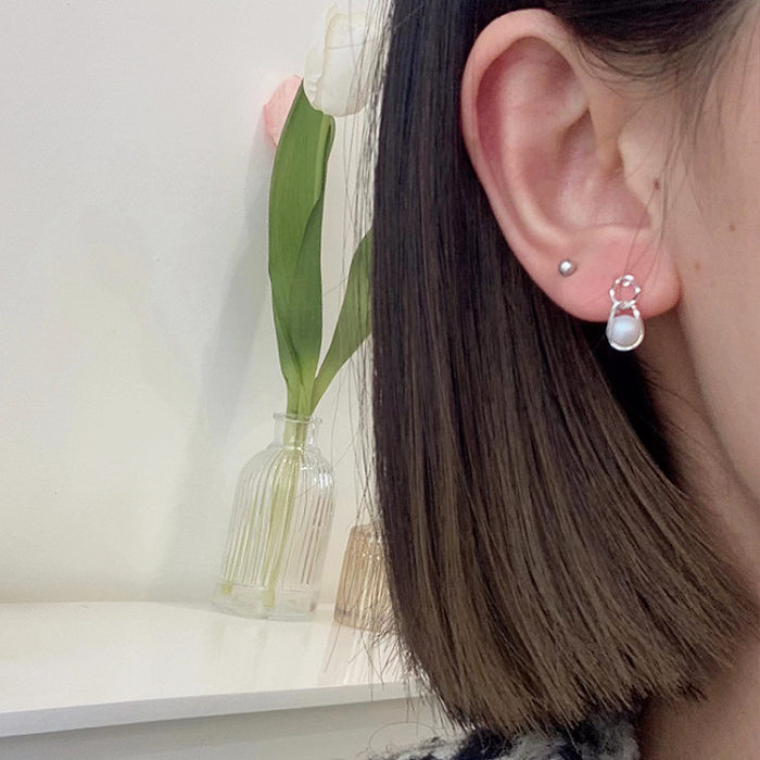 1 Pair IG Style Korean Style Geometric Plating Copper Ear Studs