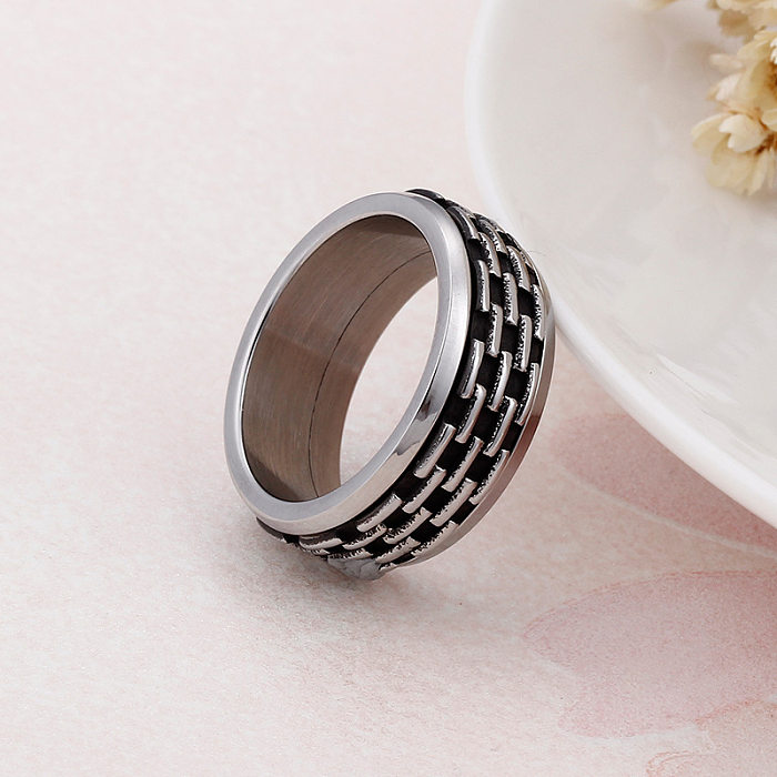 Versión coreana de anillo de aceite de goteo de acero inoxidable 316, anillo de pareja de diseño negro, anillo para hombres y mujeres al por mayor