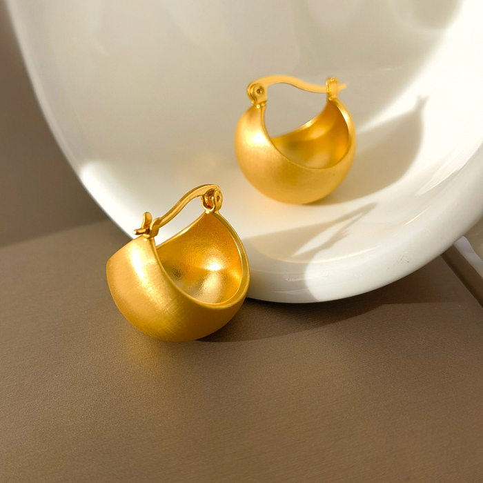 1 Paar Damen-Ohrringe mit geometrischer Kupferbeschichtung