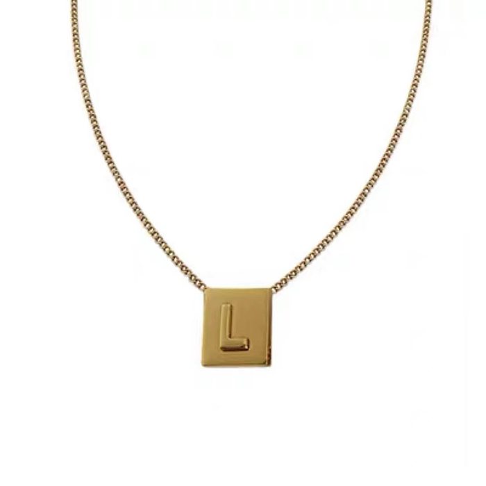 Simple Style Letter Copper Plating Gold Plated Pendant Necklace