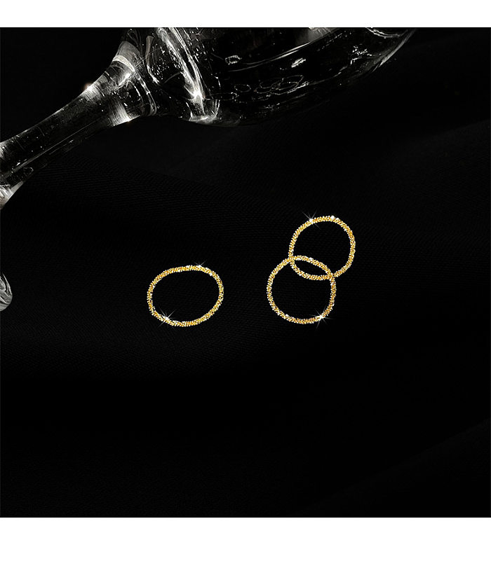Anéis geométricos de aço inoxidável de estilo simples elegante para senhora