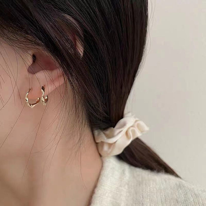 Fashion Star Heart Shape Copper Inlay Zircon Ear Studs 1 Pair