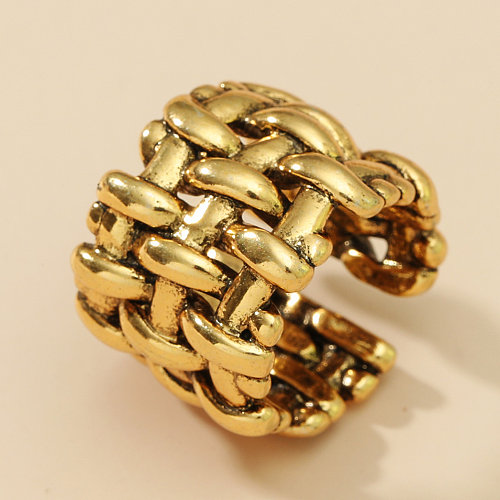 Wholesale Jewelry Retro Crossed Woven Shape Opening Copper Ring jewelry