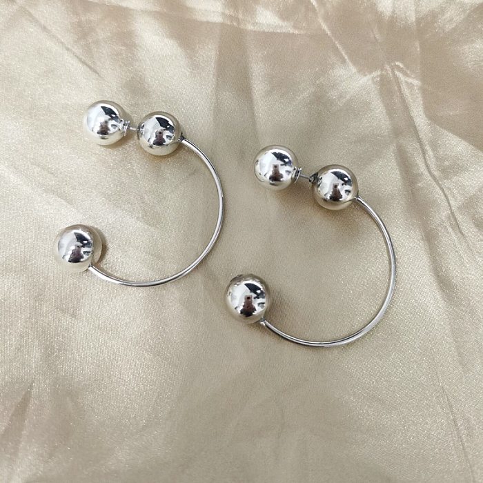 1 Pair Basic Korean Style Geometric Copper Earrings