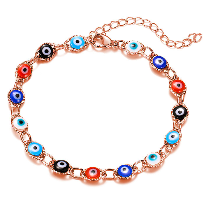 Retro Devil'S Eye Copper Bracelets