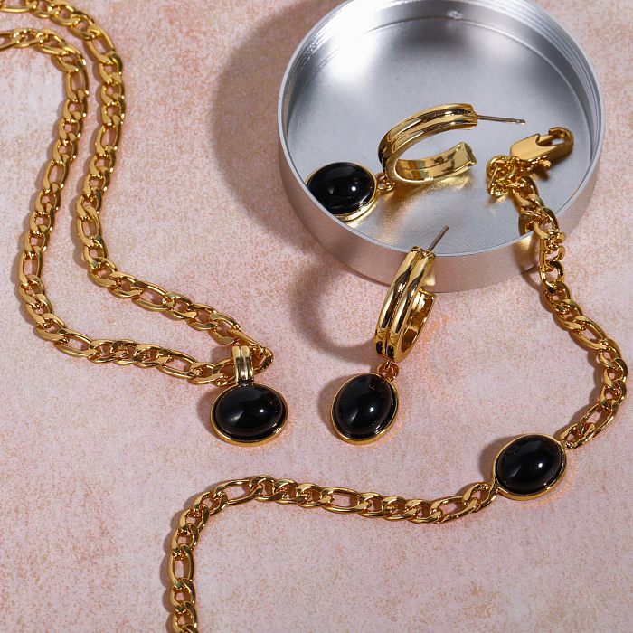 Collier pendentif plaqué or 18 carats rond en cuivre de style classique de style simple